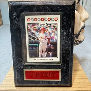 Topps Yadier Molina Cardinals Plaque OS Black Good MLB Baseball Memorabilia